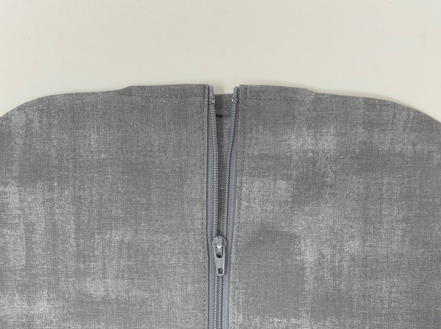 Heather catheter bag cover, double hanger style. Open hem for easy drain port access
