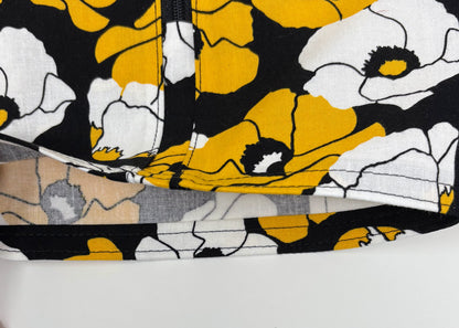 Bold Floral Zip Urine Catheter Bag Cover: with matching snap around tubing cover