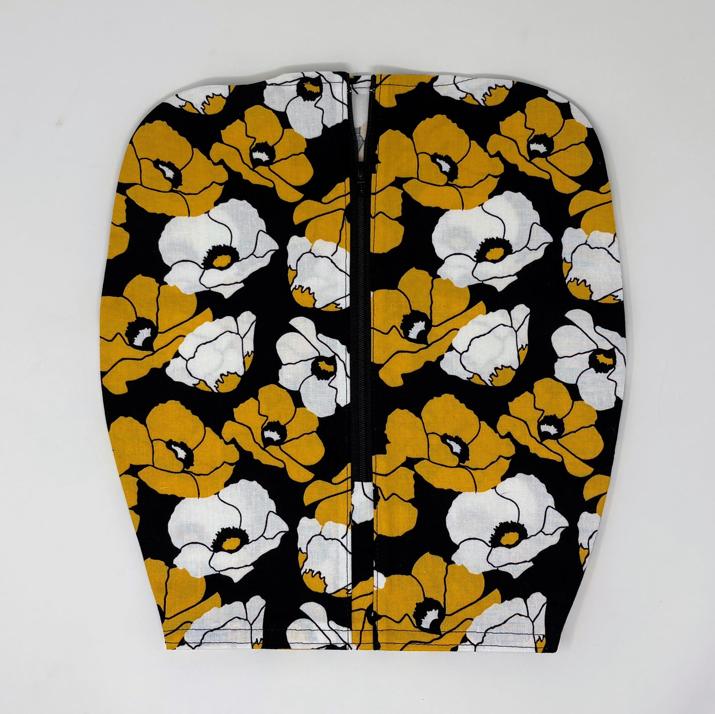 Bold Floral Zip Urine Catheter Bag Cover: with matching snap around tubing cover