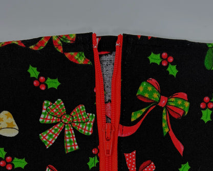 Festive Holiday Bows Catheter Bag Cover:Double Hanger Style