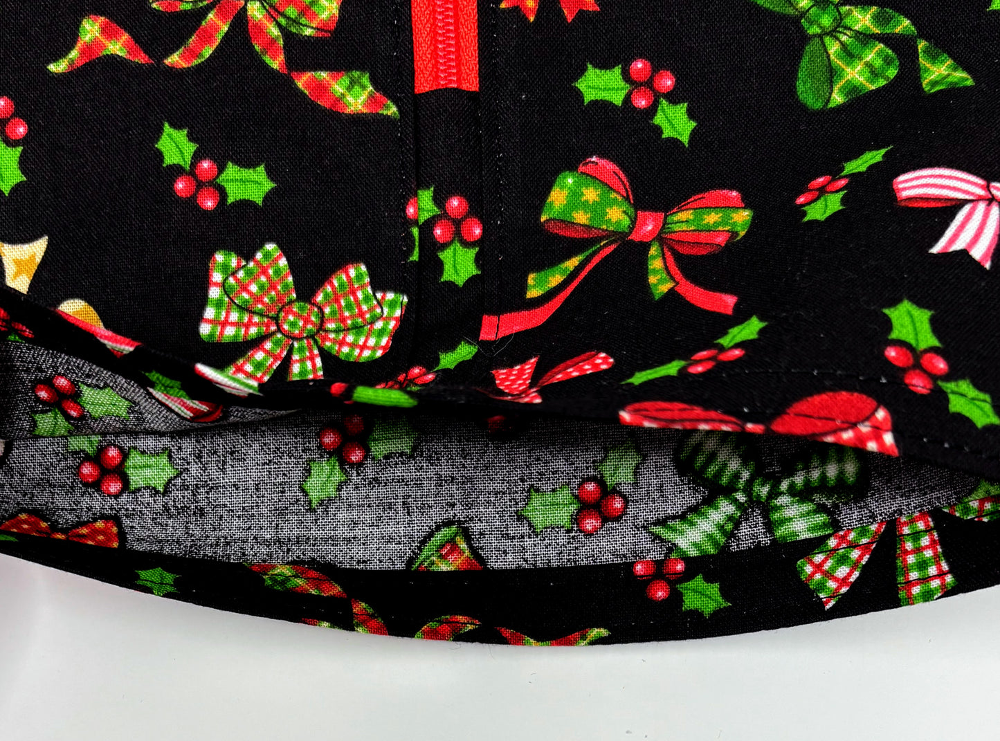 Festive Holiday Bows Catheter Bag Cover:Double Hanger Style