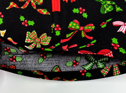 Festive Holiday Bows Catheter Bag Cover:Double Hanger Style