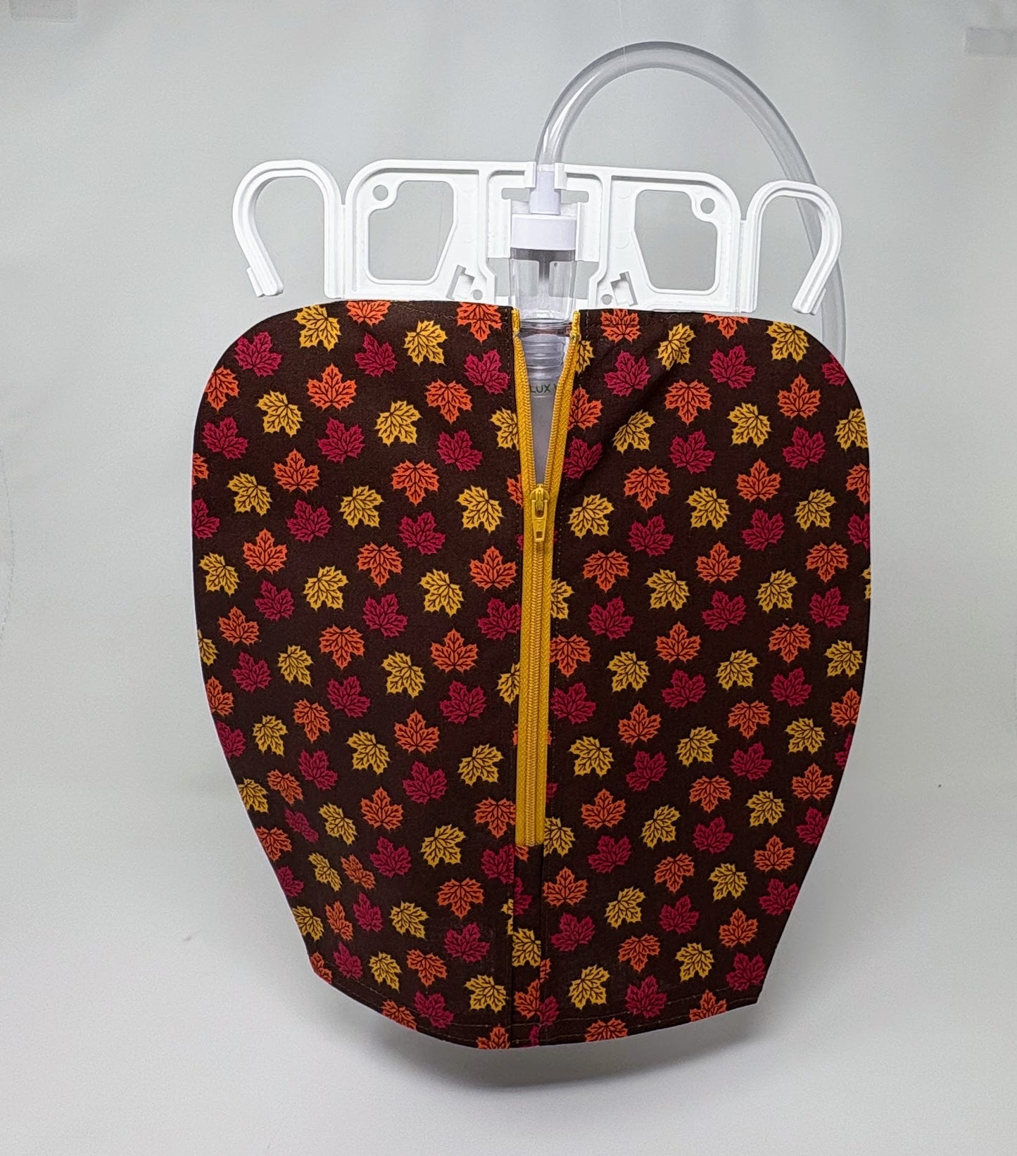 Autumn Leaves Catheter Bag Cover and Tubing Cover:Double Hanger