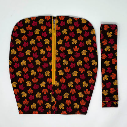 Autumn Leaves Catheter Bag Cover and Tubing Cover:Double Hanger