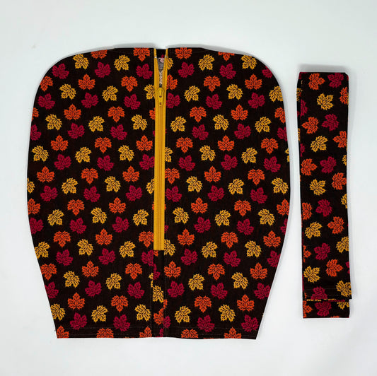 Autumn Leaves Catheter Bag Cover and Tubing Cover:Double Hanger