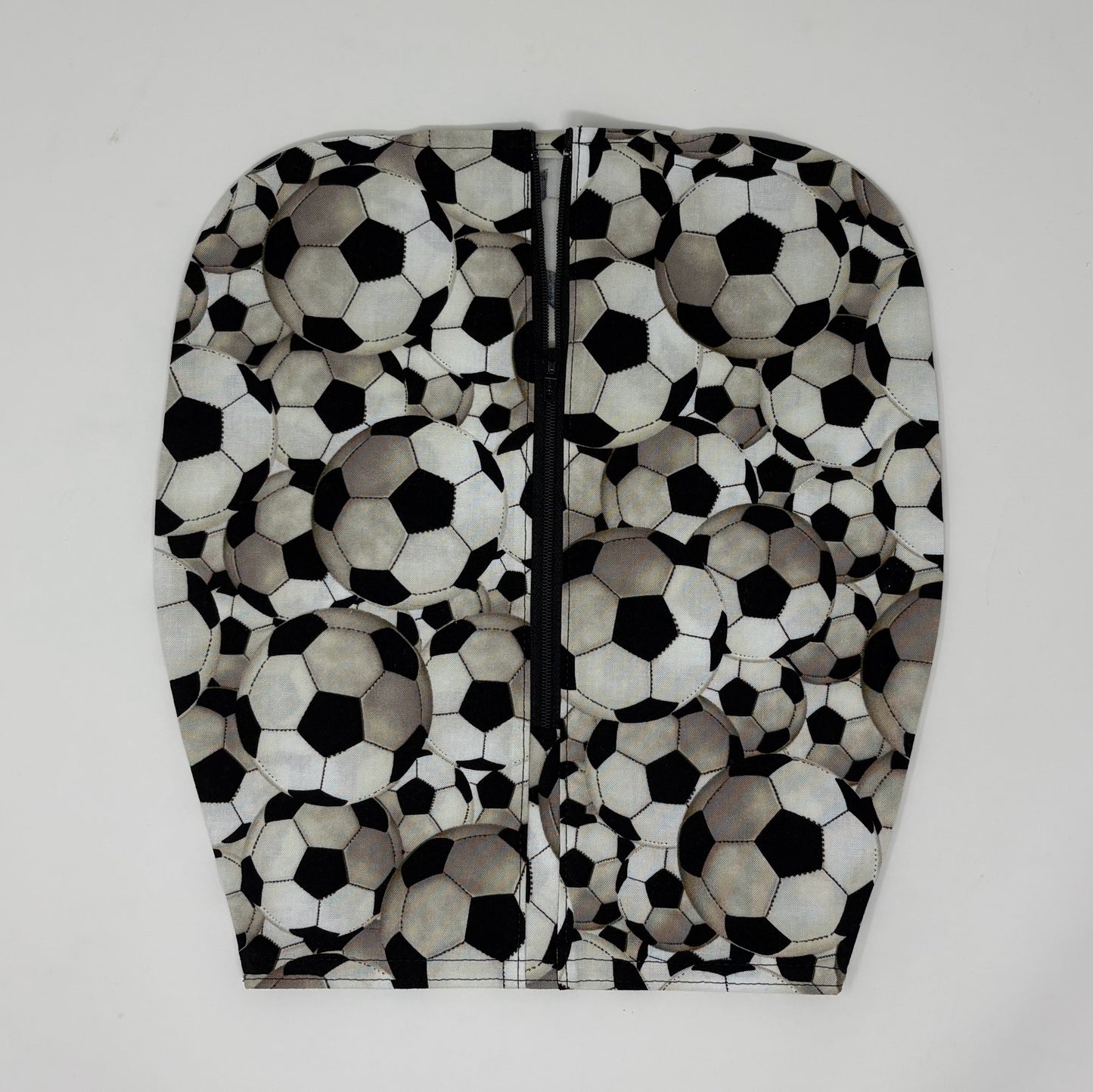 Soccer Catheter Bag Cover: Open Weighted Hem