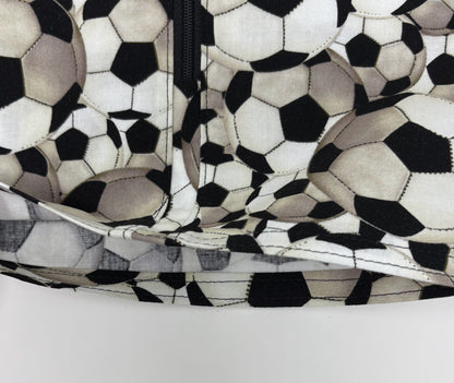 Soccer Catheter Bag Cover: Open Weighted Hem