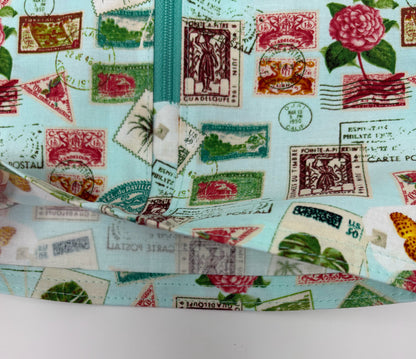 Floral Stamps Catheter Bag Cover with Zipper