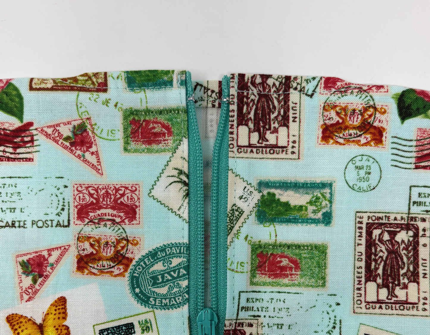 Floral Stamps Catheter Bag Cover with Zipper