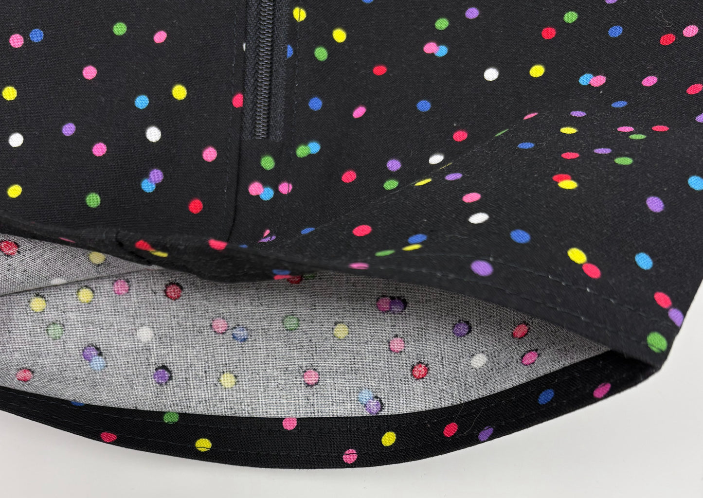 Festive dots catheter bag cover: double hook style