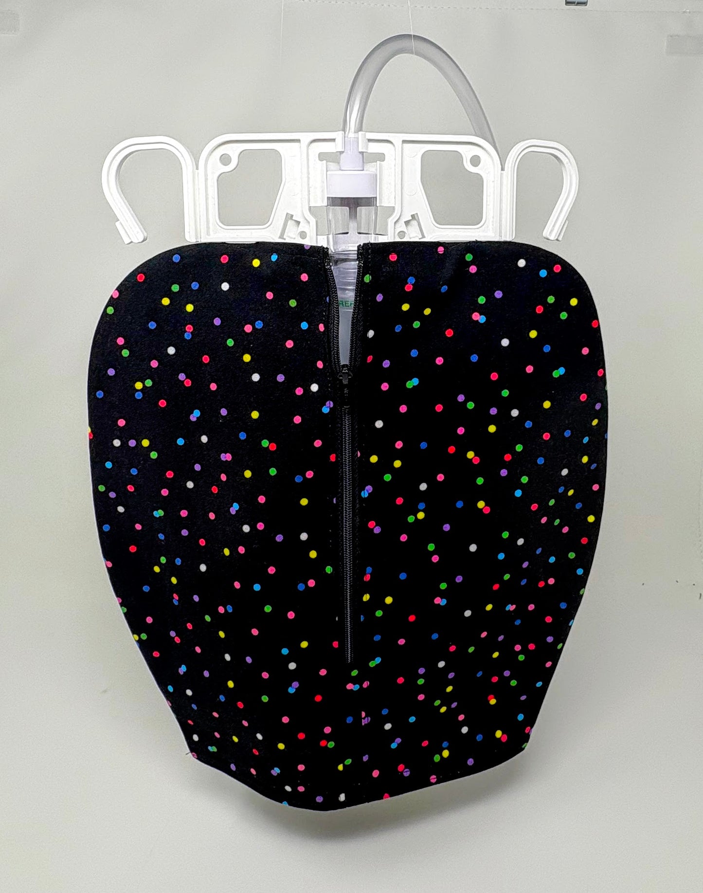 Festive dots catheter bag cover: double hook style