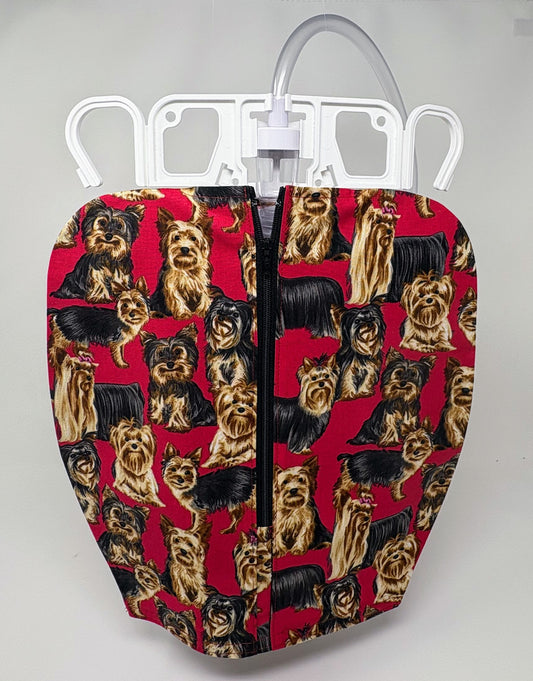 Yorkie Dog Print Catheter Bag Cover: 2000ml Foley Bag