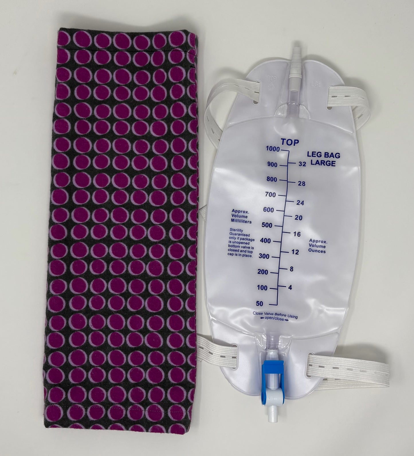 Leg Bag Cover Soft Flannel fits 1000ml size