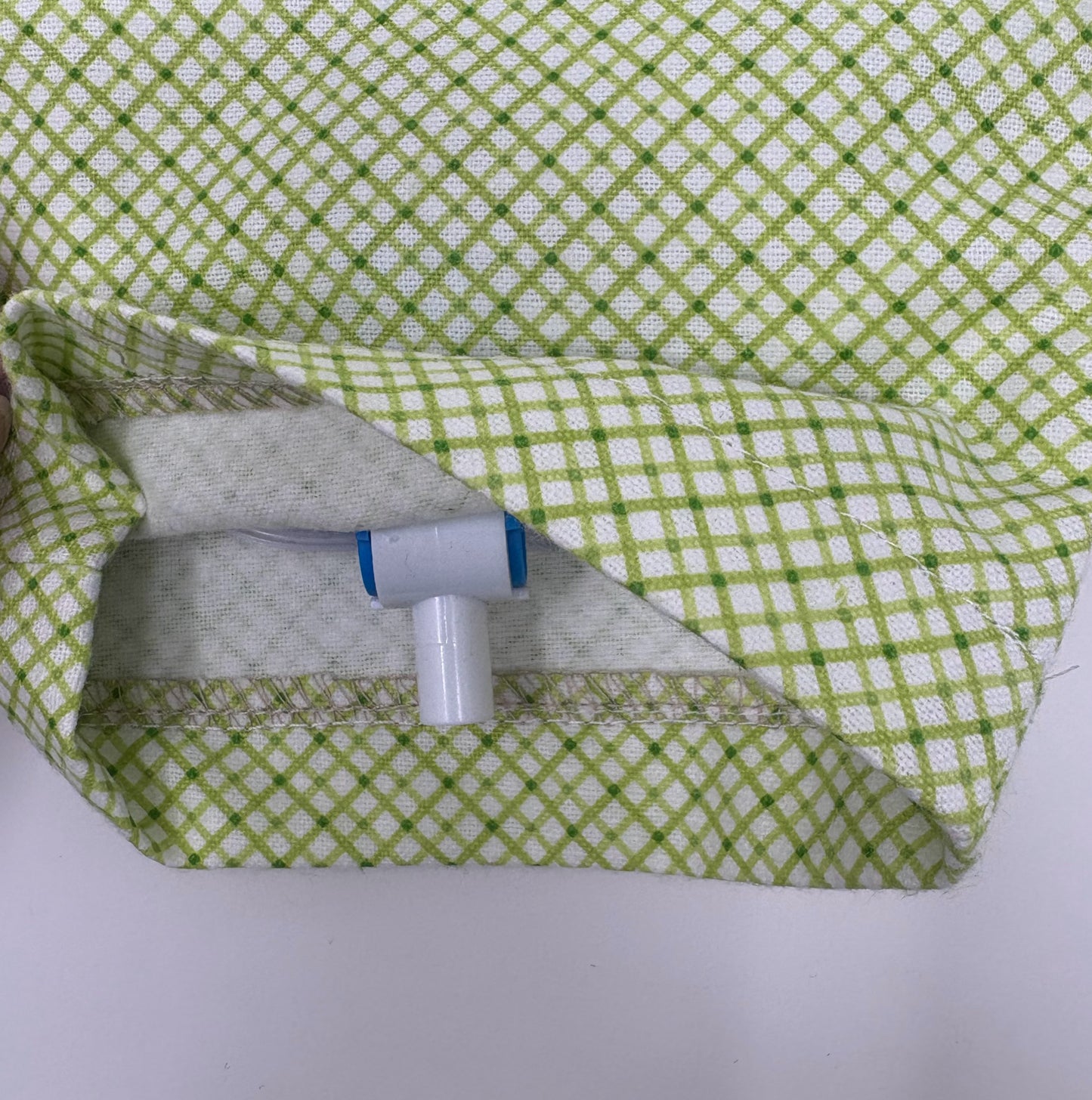 Green flannel leg bag cover for 1000ml