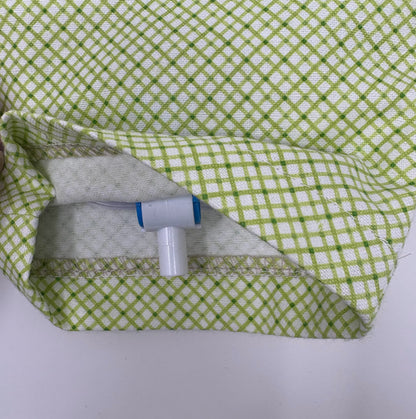 Green flannel leg bag cover for 1000ml