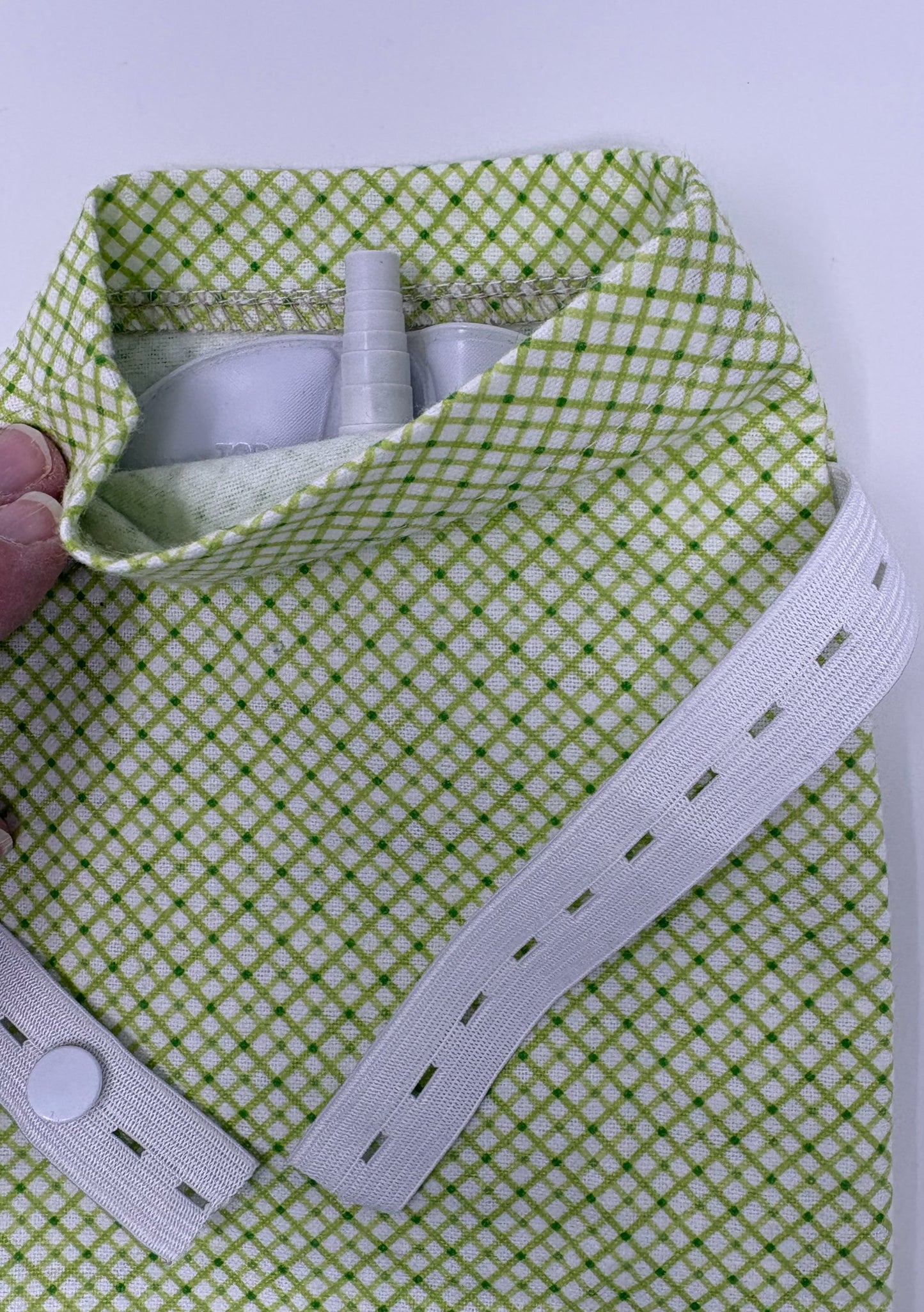 Green flannel leg bag cover for 1000ml