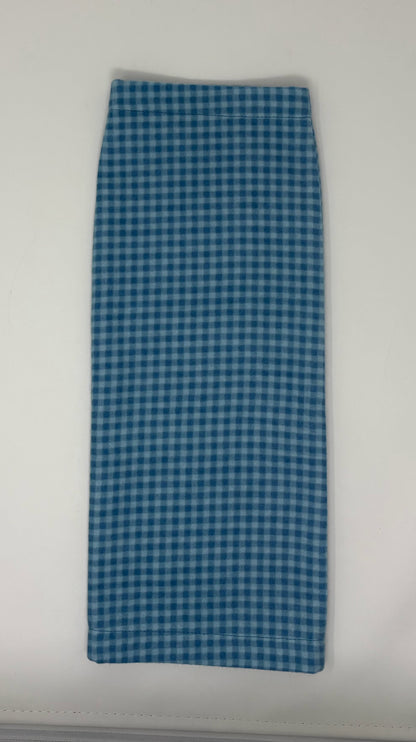 Blue Check Flannel Leg Bag Cover 1000ml volume