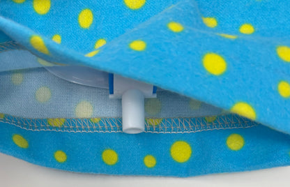 Green Dot Flannel Leg Bag Cover 1000ml volume