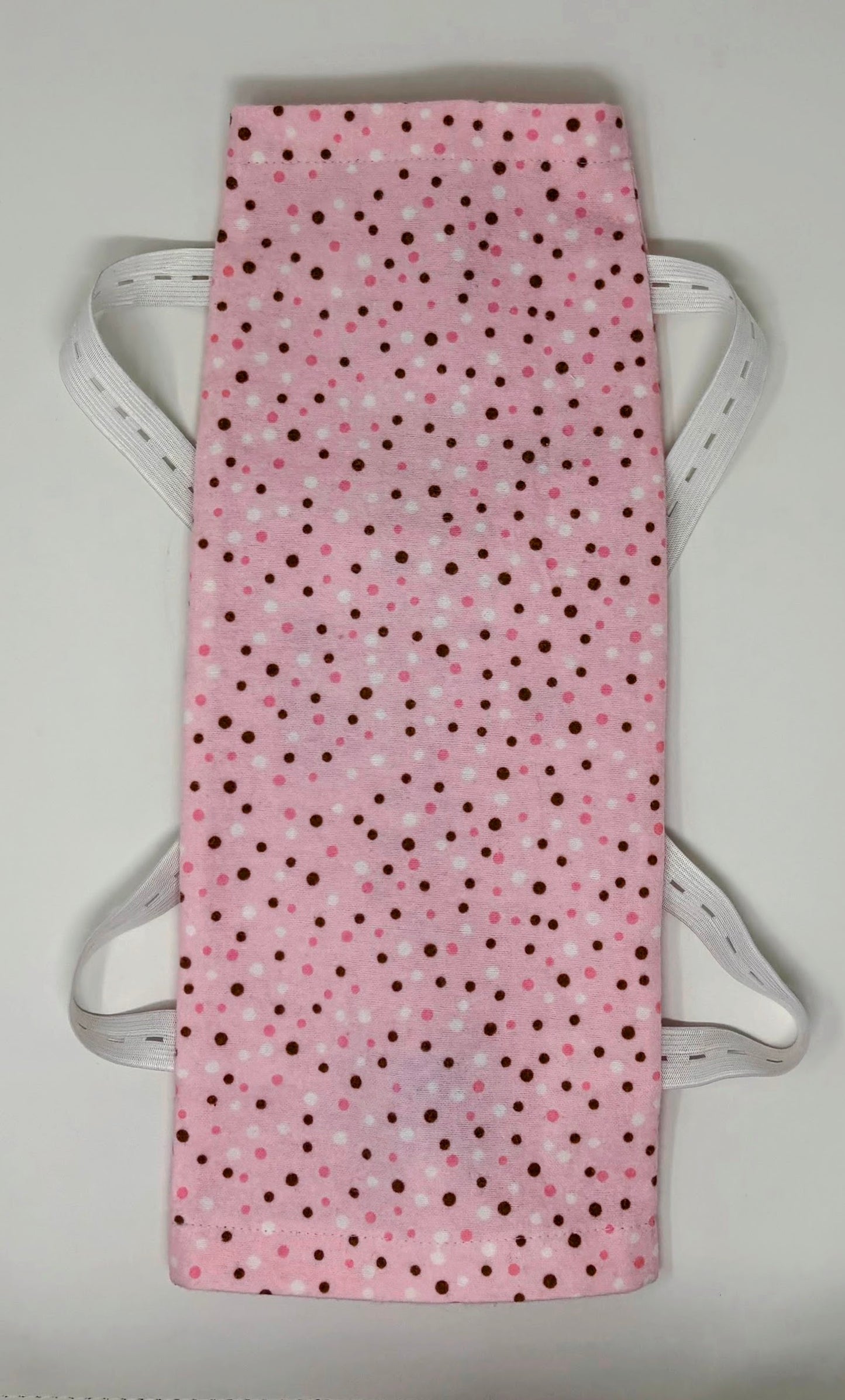 Pink Brown Flannel Leg Bag Cover 1000ml