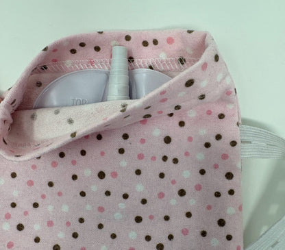 Pink Brown Flannel Leg Bag Cover 1000ml