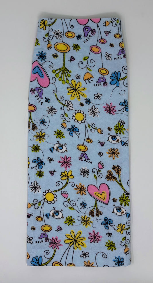 Adorable Soft Blue Flannel Leg Bag Cover 1000ml volume