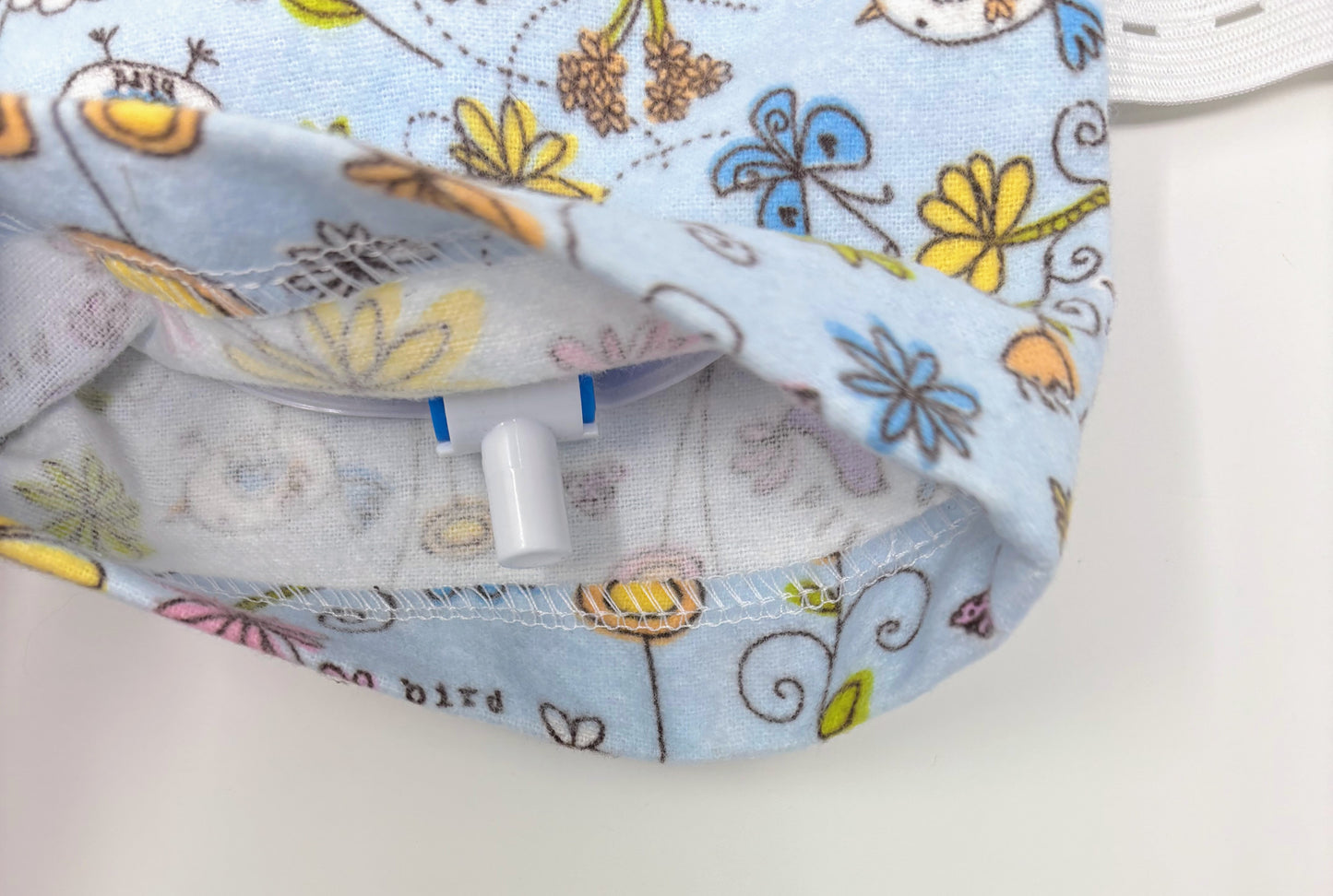 Adorable Soft Blue Flannel Leg Bag Cover 1000ml volume