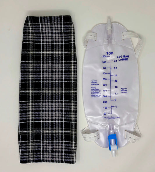 Leg bag cover for 1000ml - Flannel Plaid