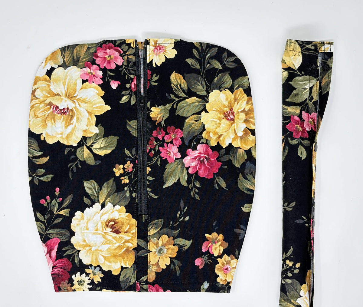 Floral Catheter Bag Cover with snap around tubing cover: Private, keep out of public view