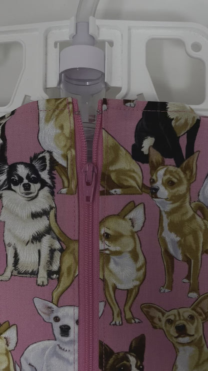 Chihuahua print catheter bag cover